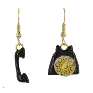 Lunch at the Ritz Dangling Phone Earrings Contemporary Jewelry